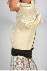 Upper Body Woman White Belt Dress Costume photo references